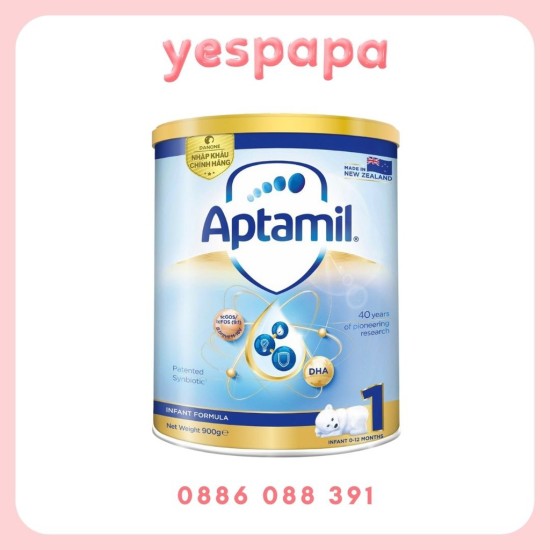 Sữa bột aptamil new zealand hộp thiếc số 1 900g cho bé - ảnh sản phẩm 1