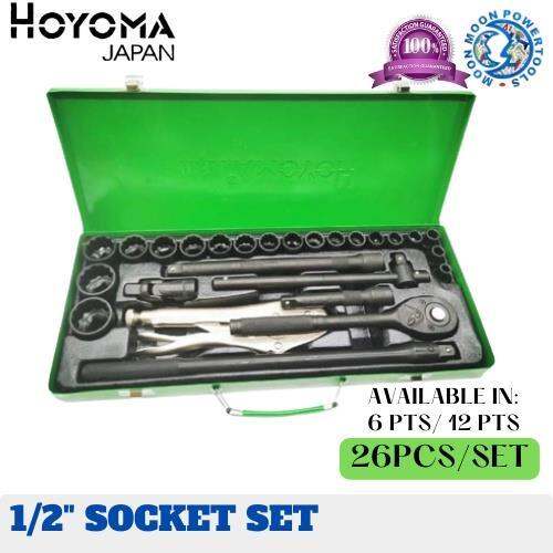 HOYOMA 26 PCS/SET Socket Set 1/2 Drive with Vise Grip 6pt | Lazada PH