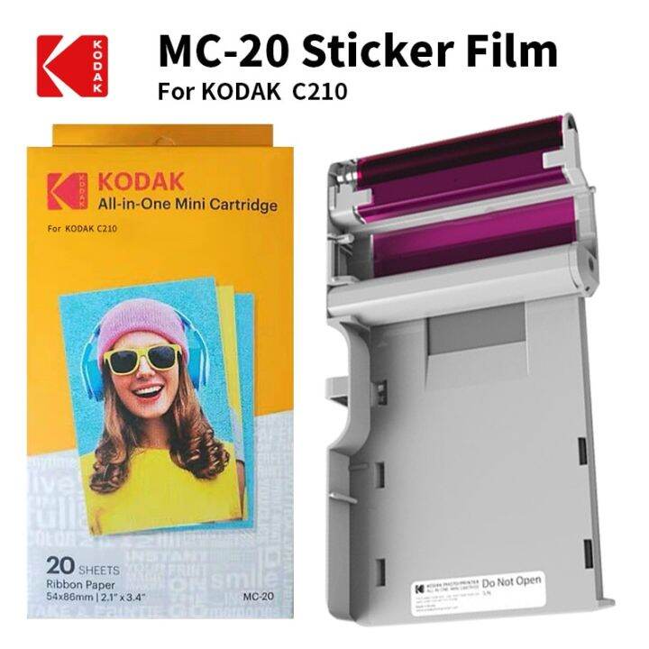 KODAK ตลับกระดาษ C210แบบ AllInOne ชุด Leverage 4Pass Printing Technology 20 40 50 100 Photo