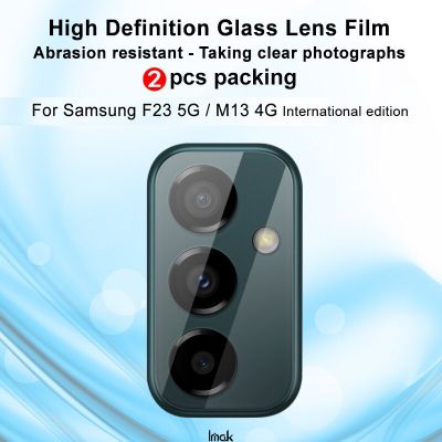 2X For Samsung Galaxy F23 5G / M13 4G Global Version Camera Lens Film IMAK HD Clear Abrasion Resistant Glass Camera Lens Film Drills Drivers