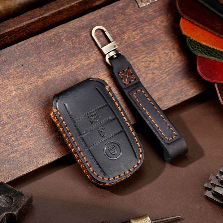 luxury-leather-car-key-case-cover-fob-protector-keychain-accessories-for-kia-sportage-r-k5-k4-k2-kx3-seltos-keyring-holder-bag