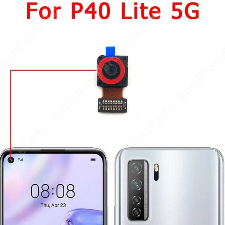 กล้องหลังด้านหน้าของแท้สำหรับ-p40-lite-5g-อะไหล่ทดแทนการซ่อมโมดูลกล้องด้านหน้าด้านหลัง-selfie