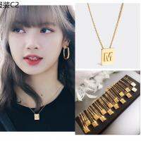 ❅สร้อยคอตัวอักษรลิซ่าซีลินงานชุบ14k26letter necklaceงานสวยดูแพง☉