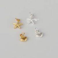 【CC】✠  1pc 925 Sterling Starfish Pendant Jewelry Making Finding