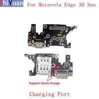 USB Charging Port Connector Board Flex Cable For Motorola Edge 30 Neo Sim Card Reader Replacement Parts Wall Chargers