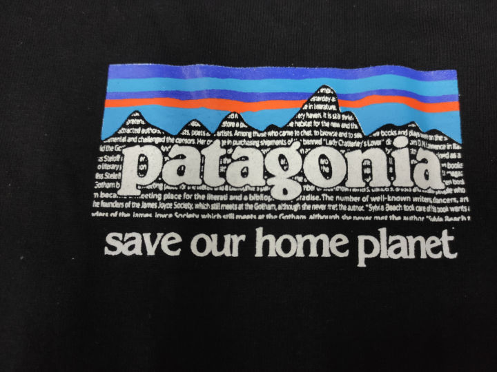 patagonia-เสื้อยืด-คอกลม-แขนสั้น-แฟชั่น-ลายภูเขา-พาตาโกเนีย-ปาตาโกเนีย-save-our-home-planet-unisex