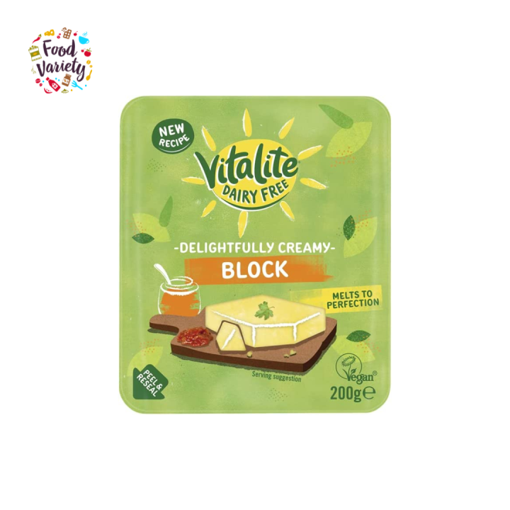 Vitalite Dairy Free Block Cheese 200G ไวทาไลท์ แดรี่ ฟรี บล็อก ชีส 200