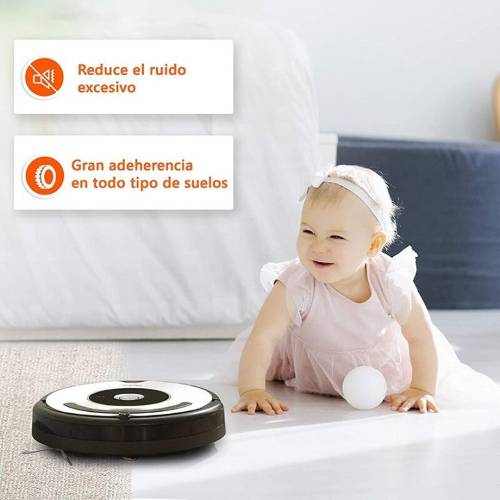 2ชิ้นสำหรับ-irobotrueda-rueda-roomba-ยางชุดล้อ500-600-800-700และ900ป้องกันการลื่นยึดเกาะที่ดีและประกอบง่าย