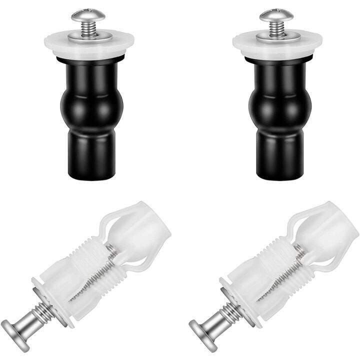 4x Top Fix Toilet Seat Screws NutCover Lid Pan Fixing Blind Hole