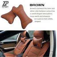 ZD For Mercedes W203 W211 W204 W210 Benz AMG BMW F10 E34 E30 F20 X5 E70 Car Headrest Neck Pillow Leather Cushion Accessories