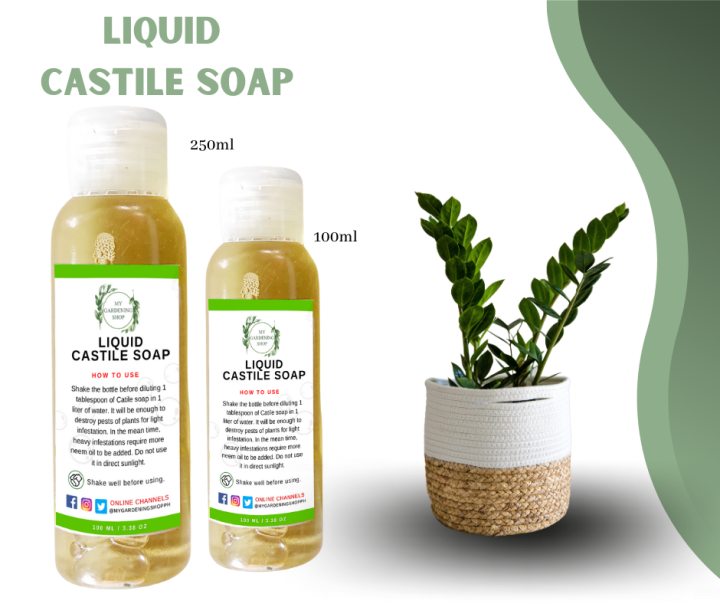 LIQUID CASTILLE SOAP/NEEM OIL SURFACTANT/ SAFE & BIODEGRADABLE 100ML