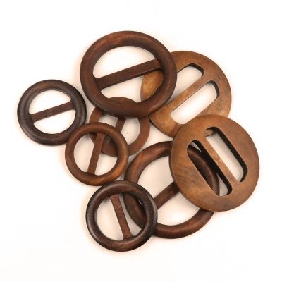 【CW】✑  Size Round Garniture Crafts Buckle Wood Accessories Sewing Children  50-75mm 1pc