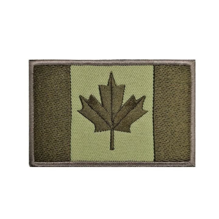 แผ่นแปะปักธงแคนาดา1ชิ้นแผ่นใบเมเปิลธงแคนาดาสัญลักษณ์ทางยุทธวิธีแผ่นปัก3d-ธงแผ่นเสริมทหาร