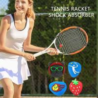 Tennis Vibration Dampener Protective Silicone Tennis Racket Shock Absorbers Decorative Cartoon Tennis Dampener for Racket Joint Protection Racqueball incredible