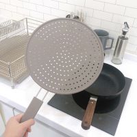 Holiday Discounts Silicone Splatter Screen With Handle Heat-Resisting Oil Splash Guard Drain Board Cover Kitchen Frying Pan Lid Cooking Tools