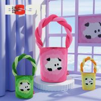 Chapter worms BoBo illustrator joint with cute cartoon fun printed slanting twist bucket carrying bag 【BYUE】