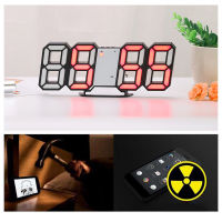 3D LED Digital Wall Clock Large Night Light Alarm Clock Office Bedroom Living Room Electronic Display Table Clock Home Decor