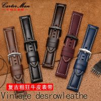 Leather watch strap Suitable for Panerai Citizen Fossil mens watch chain 22 24 26mm
