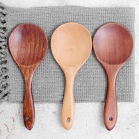 ✎ Japanese-style Wood Rice Spoon Rice Paddle Wooden Scoop Kitchen Spoon Ladle Tablespoon Big Serving Spoon Kitchen Tableware