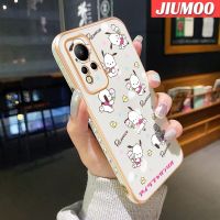 JIUMOO เคสสำหรับ Infinix Note 12 Pro 4G Note 12 Pro 5G Note 12 5G Note 12 5G Note 12 2023เคสการ์ตูนน่ารัก Pochacco แฟชั่นดีไซน์ใหม่บางลายหรูหราฝาปิดกันกระแทกป้องกันเลนส์กล้องเคสนิ่ม