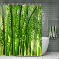 11.11-2 HOT SALE Print Your Pattern Custom Bamboo Shower Curtain Polyester Fabric Bath Curtain Waterproof With Hook For Bathroom