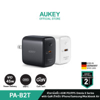 [Super Fastcharge 2.0] AUKEY PA-B2T หัวชาร์จเร็ว Omnia™ II Series 45W With GaN3 Power Tech หัวชาร์จที่รองรับ รองรับ Super Fast Charge 2.0 45W และเทคโนโลยี PD สำหรับ iPhone, Android, Laptop รุ่น PA-B2T