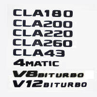 รถด้านหลัง Trunk Badge สติกเกอร์โลโก้ CLA35 CLA45 CLA180d CLA200 CLA220d Turbo 4MATIC สัญลักษณ์สำหรับ AMG C117 W117 C118