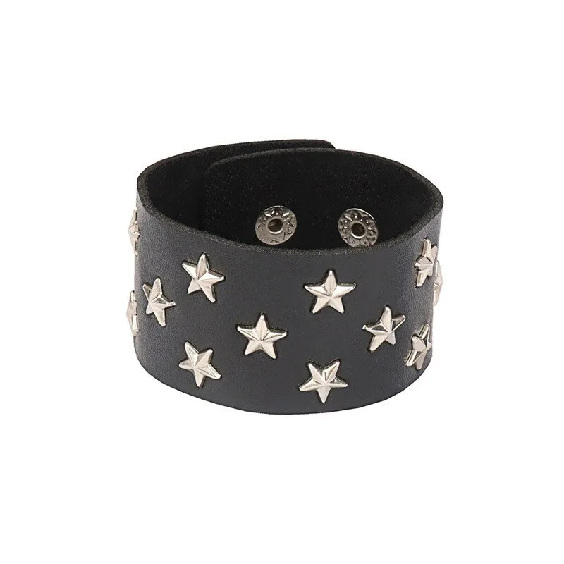 Spiked Bracelet Cuffs Studded Armband Women Punk Rock Metal