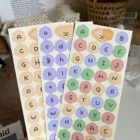 Infeel.Me 1 Pc Cute Alphabet Stickers Letter Sticker Aesthetic Sticker Journal Scrapbook Decor