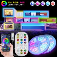 5050 RGBWW Led Strip Light USB LED Lights 4in1 Flexible Ribbon Diode Tape Tv Backlight Bluetooth APP Control Room Decoration