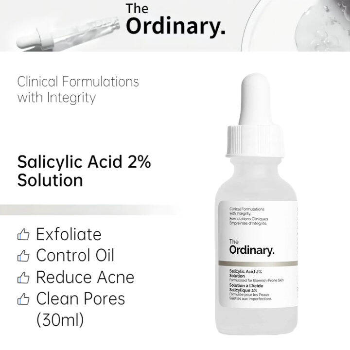 The Ordinary Salicylic Acid 2 Solution Acne Treatment Serum Pimple Remover Blackheads And