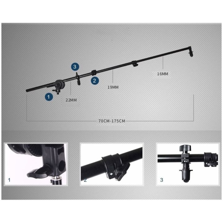 reflector-holder-arm-grip-ตัวจับแผ่นรีเฟล็ก-ปรับยาว-66-175-ซม-ไม่รวมแผ่นรีเฟล็ก