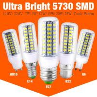 【✴COD✴】 aojia6891 โคมไฟ Led E27 E14 B22 G9 Gu10ไฟ Led Ac 220V Smd 5730โคมระย้า Spotlight 24 36 48 69 72ไฟ Led ข้าวโพดหลอดไฟตกแต่ง