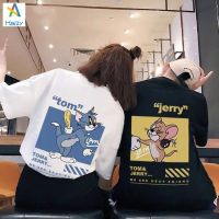 Tom and Jerry Cotton Couple T-shirt Fashion Loose Cartoon Print T-shirt