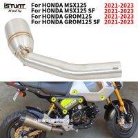 ❡ For Honda GROM125 MSX125 SF GROM 125 2021 2022 2023 Motorcycle Exhaust Escape Moto Full Systems Modified Middle Link Pipe 50.8MM