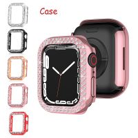 Diamond Case For Apple watch 7 45mm 41mm 44mm 40mm 42mm 38mm Accessories Bling Bumper Protector Cover iWatch series 3 4 5 6 se 8