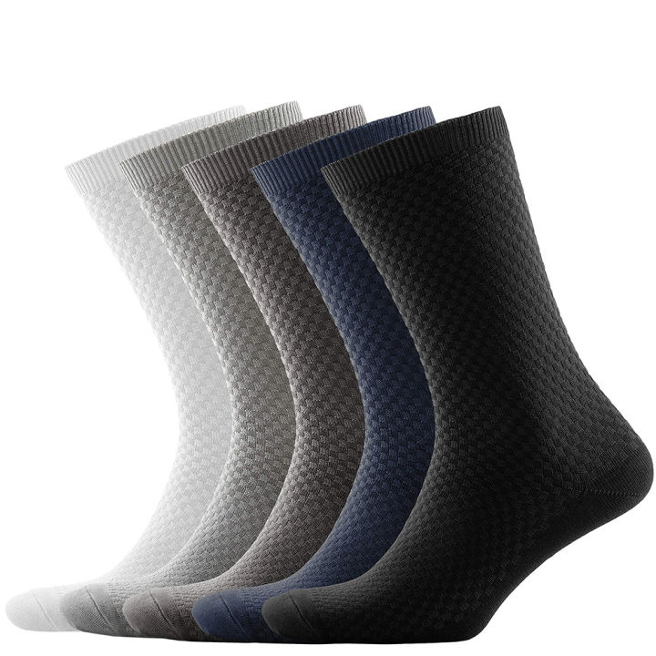 5-pairslot-men-business-socks-bamboo-fiber-ankle-dress-socks-breathable-deodorant-casual-male-big-size-socks-eu38-45
