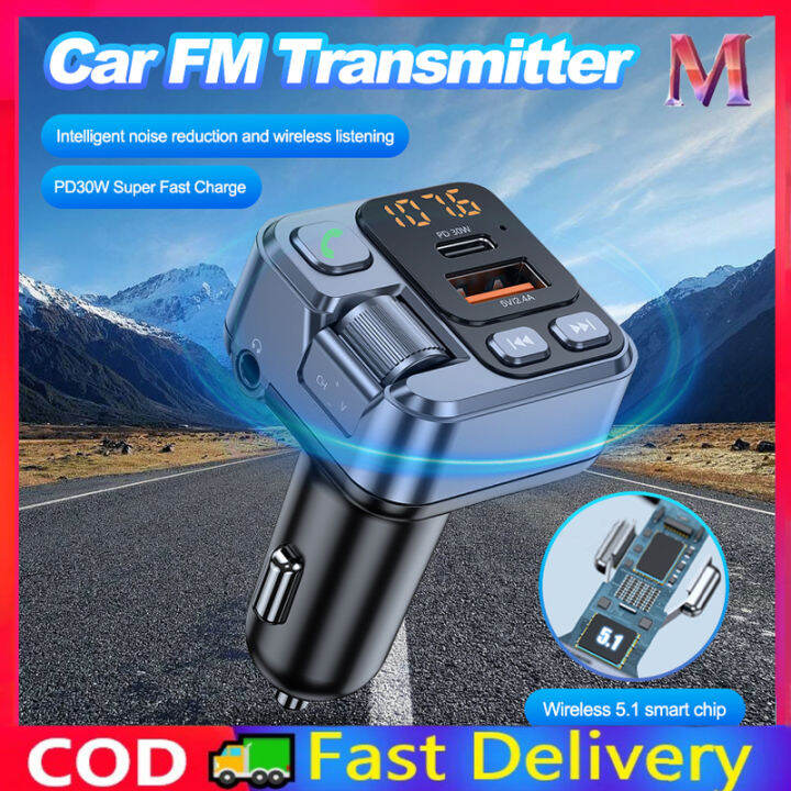 MATE PD30W Car Fast Charger T16 Mp3 Player Bluetooth 5.1 HandsFree