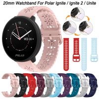 20mm Lace Silicone Smartwatch Strap For Polar Ignite 2 Unite Watchband For Samsung Galaxy Watch 4 40 44 Classic 42 46mm Bracelet Shoes Accessories