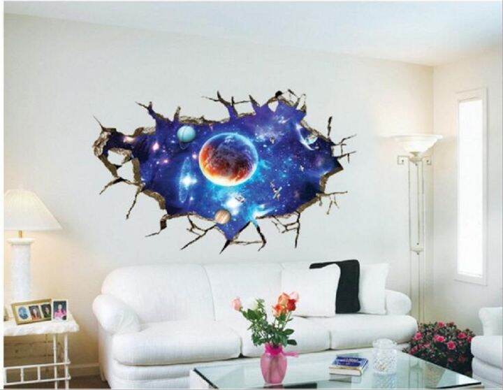 3d-wall-sticker-3d-star-star-star-decal-3d-dynamic-wall-sticker-3d-wall-sticker-3d-broken-wall-space-planet-sticker-bedroom-sticker-living-room-sticker-ceiling-decoration-sticker-home-decoration-stick