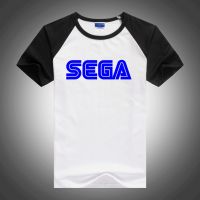 Sega เสื้อพิมพ์ลายผ้าฝ้ายฮิปฮอปผู้ชายโลโก้ใหม่ล่าสุด,เสื้อผ้าผู้ชายเสื้อคอกลมลำลองขาสั้นผ้าฝ้ายแขน Raglan ฤดูร้อน