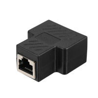 RJ45 Splitter Adapter Connector 1 to 2 Female Ports for CAT 5/CAT 6/CAT 7 LAN Ethernet Cables Socket Splitter Hub PC Laptop Router Contact Modular Plu