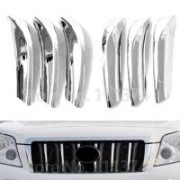 ตัวคลุม Grille Trim หน้าโครเมี่ยมสำหรับ Toyota Land Cruiser 150 Prado 2010 2011 2012 2013อุปกรณ์เสริมกรอบตกแต่ง