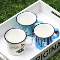 Moomin Japanese Style Finland Moomin Yamei Fun Ceramic Cup Cartoon Cute Mug Childrens Enamel Enamelled Cup