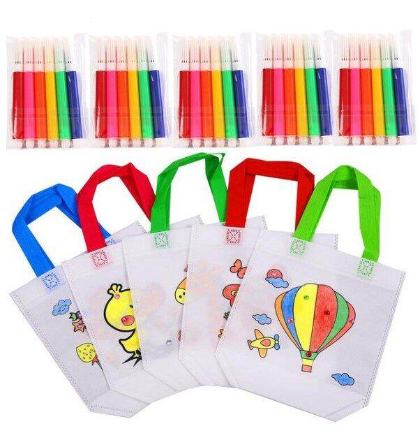 diy-graffiti-bag-with-coloring-markers-handmade-painting-non-woven-bags-for-children-arts-crafts-color-filling-drawing-toy