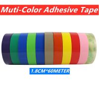 60M 1.8CM Multi Color Fashion Marking Tape High Viscosity Sealing Tape OPP Carton Packing Positioning Mounting Colorful Tape