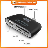 Type-C 3.1 Hub Usb3.1 Type C ถึงเครื่องอ่านการ์ด Usb2.0 Sd/tf Type-C Hub OTG Card Reader