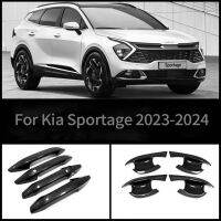 Afor Kia S Portage NQ5 MK5 2022 2023 2024คาร์บอนไฟเบอร์โครเมี่ยมมือจับประตูรถครอบคลุมตัดสติกเกอร์แต่งรถอัตโนมัติ AccessoriesM