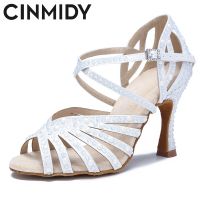 CINMIDY New Latin Dance Shoes For Women Soft Soles Ballroom Dancing Shoes For Girls Samba Party Sneakers Ladies