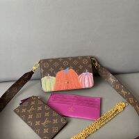 TOP.1LV R2ฝาพับแบบ2 In 1สำหรับผู้หญิงกระเป๋าสะพายไหล่แบบคลาสสิกเหมาะสำหรับใช้ในชีวิตประจำวัน